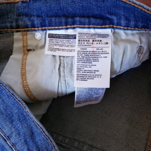 Levis 511 Jeans Women's 38 x 30 Blue Denim Slim Fit Mid-Rise Stretch Soft NWT - Picture 13 of 15